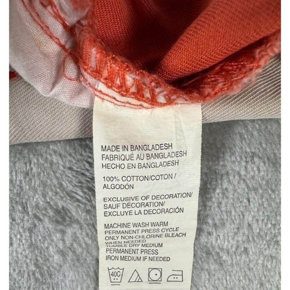IZOD‎ Chino Pants Mens 36x32 Saltwater Straight Fit Coral Orange Cotton Twill - Picture 4 of 6